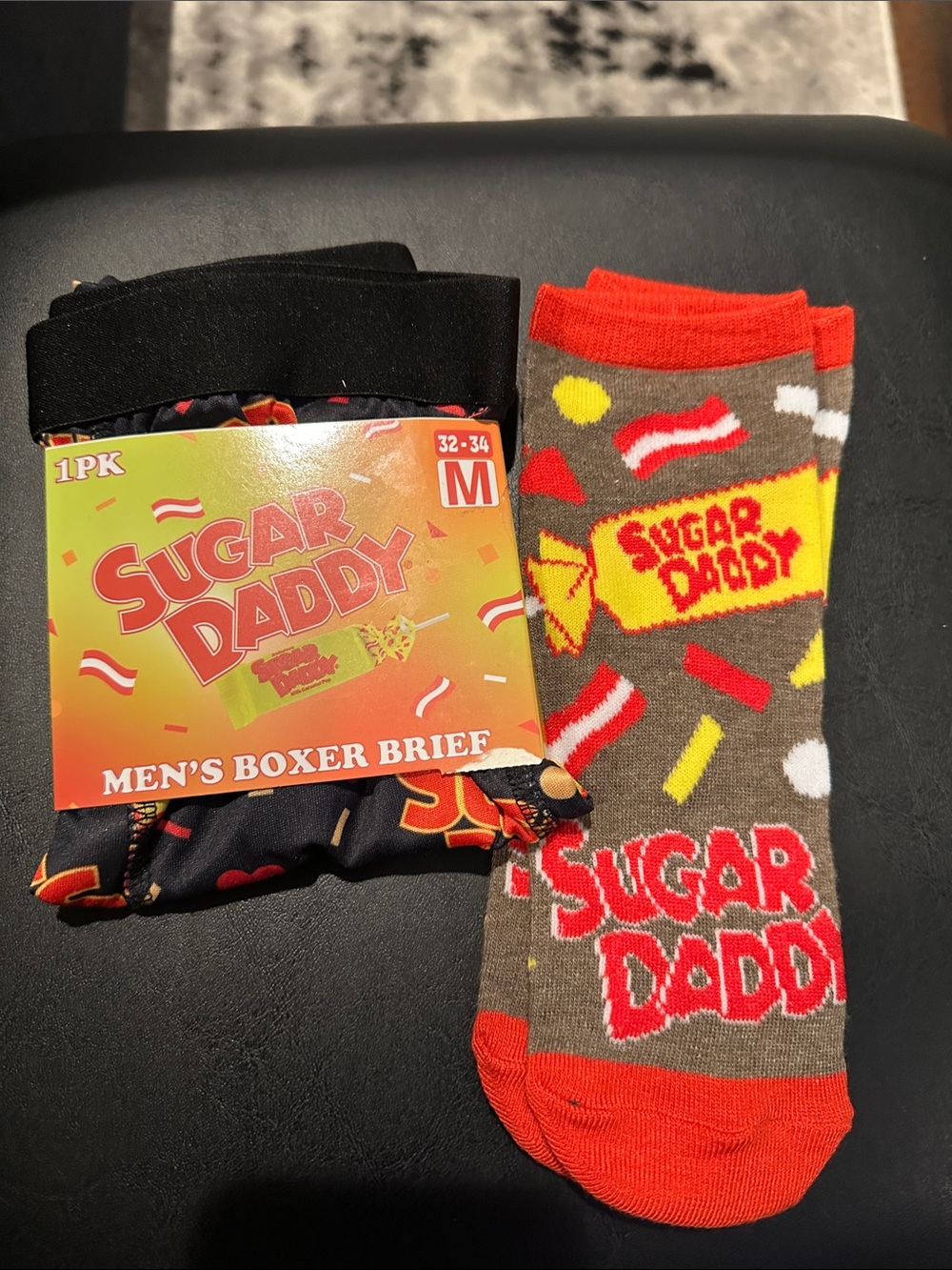 Men’s Boxer Briefs & Socks - Brown/Red